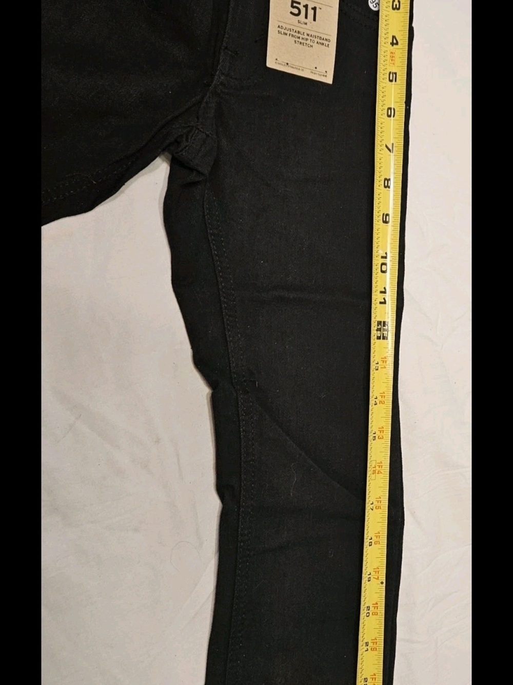 Levi's Kids 511 5 Slim Jeans in Black Hip To Ankle Stretch Brand New - Picture 9 of 10
